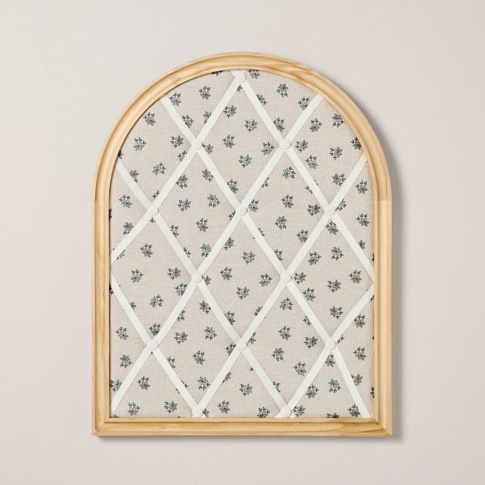 Arched 14"x18" Photo & Memory Collage Board Patterned Fabric - Hearth & Hand